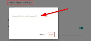 Blogger google analytic property ID setting