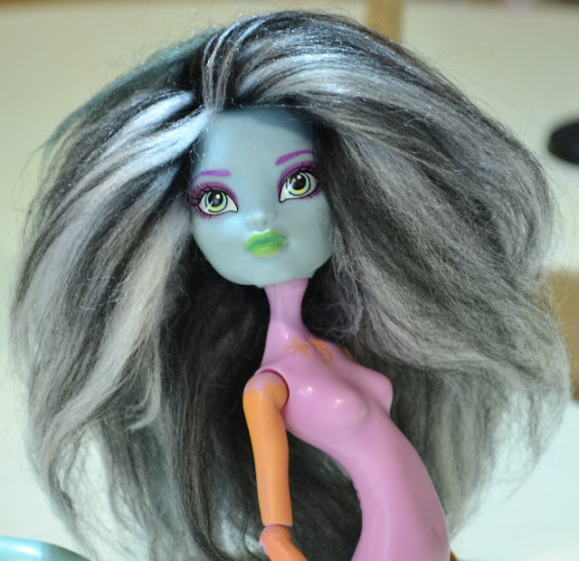 Monster High Wig (made from acrylic yarn, incorporating wefts made from waste acrylic yarn) 