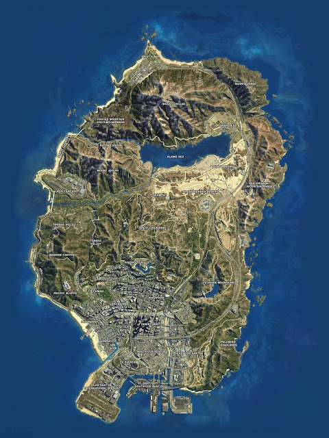 GTAV map, peta gtav asli, ukuran peta GTA V, peta GTA 5, map HD GTA V