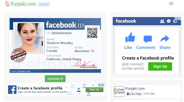 Make your  facebook id Card  Create Your Facebook ID Card