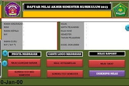 Unduh Aplikasi Daftar Nilai Kurikulum 2013 Full Kurtilas 