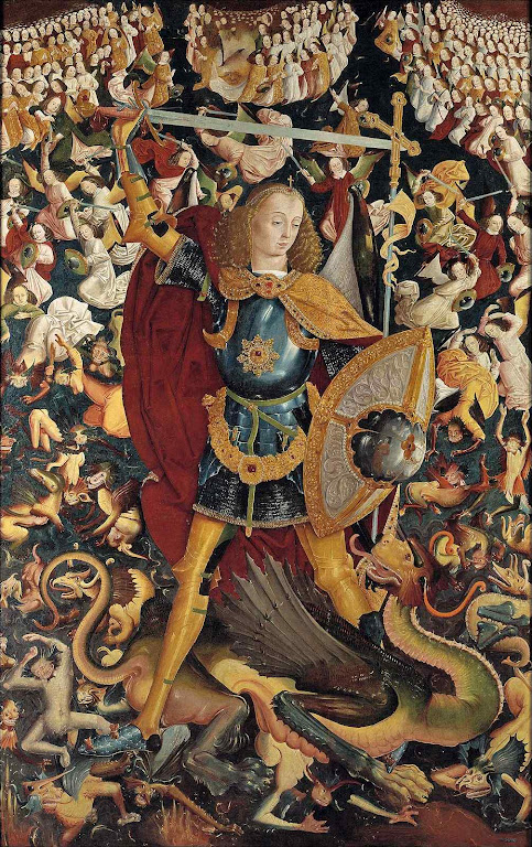 São Miguel Arcanjo, Mestre de Zafra (por volta de 1499-1500) , Madri, Museu del Prado