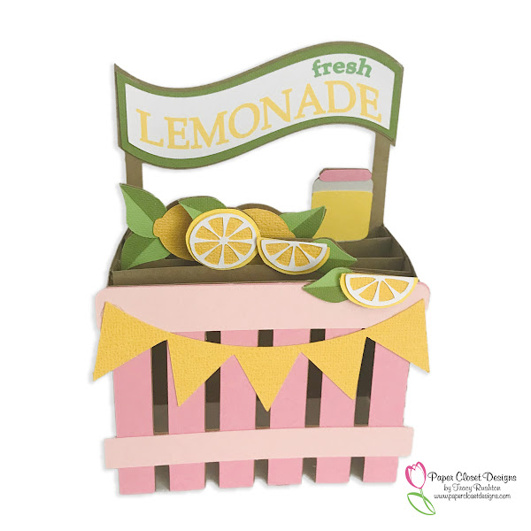 Lemonade Stand Box Card for Summer