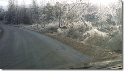 icy roadside