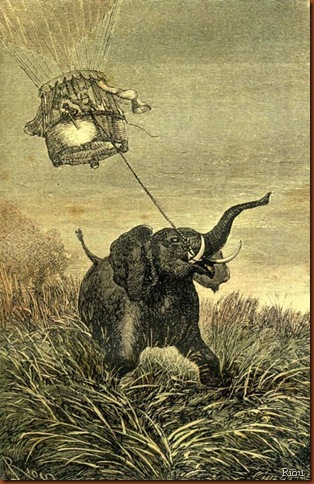 Jules Verne. Riou. Éléphant