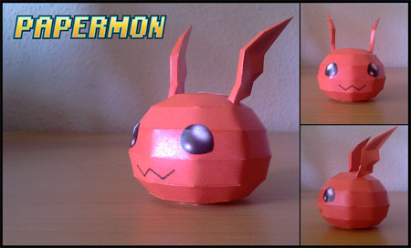 Digimon Jyarimon Papercraft