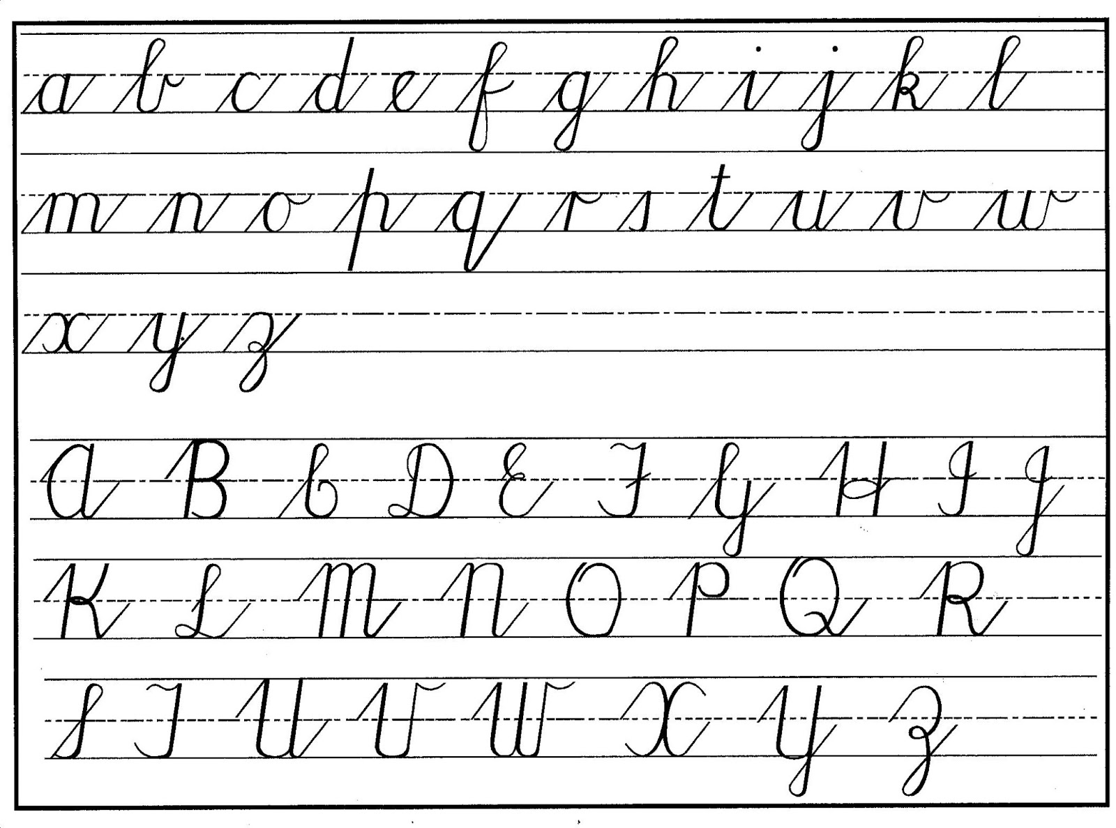 writing in cursive