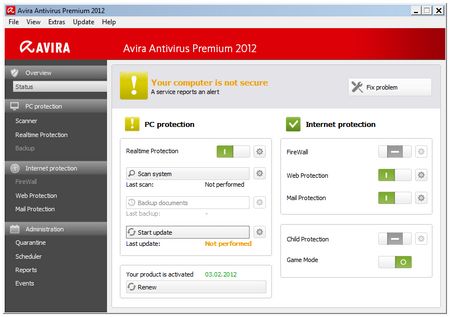 Bảo vệ máy tính với bản quyền 6 tháng Avira AntiVir Premium