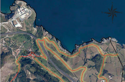 El BOC incluye dibujados todos los tramos del Camino del Norte así como sus zonas de protección.