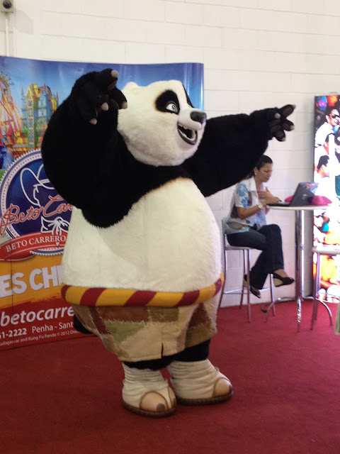 O Panda animando os participantes da WTM