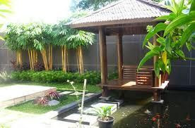 Desain Gazebo Bambu dan Kayu Minimalis 