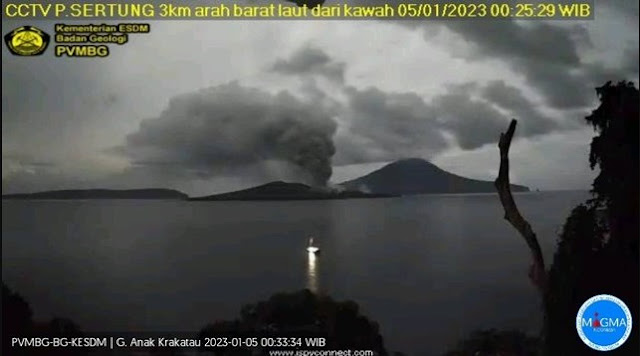 Gunung Anak Krakatau Kembali Erupsi, Ketinggian Abu Vulkanik hingga 3000 meter
