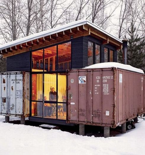 Shipping Container Homes: Hive Modular Holyoke Corten Cabin Minnesota 