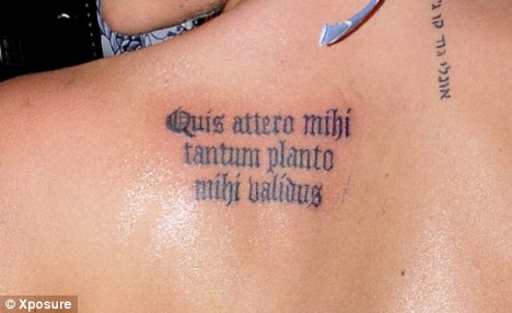 Shoulder Tattoos With Fonts