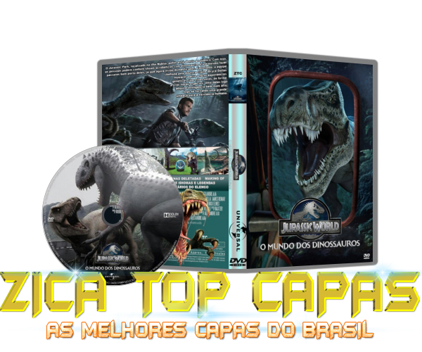 CAPA DO DVD - JURASSIC WORLD - O MUNDO DOS DINOSSAUROS - 2015