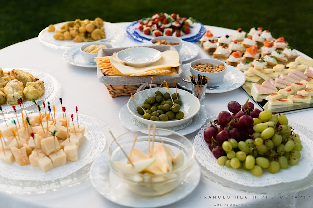 Canapes at Villa Eva