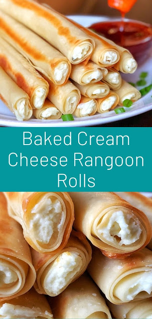 Baked Cream Cheese Rangoon Rolls