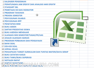 24 Administrasi Guru Dalam Satu File Excel Lengkap 2016 