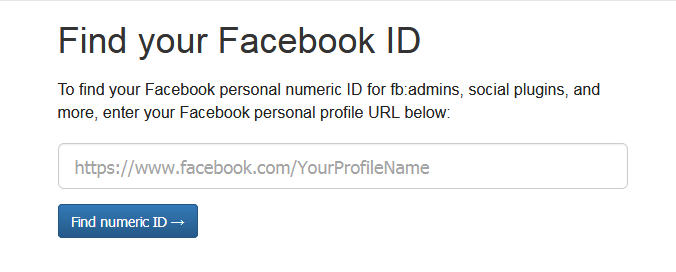 \ my Facebook ID