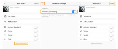 Mengaktifkan dan Menonaktifkan / Mematikan Kolom komentar di posting Instagram anda, Begini Caranya