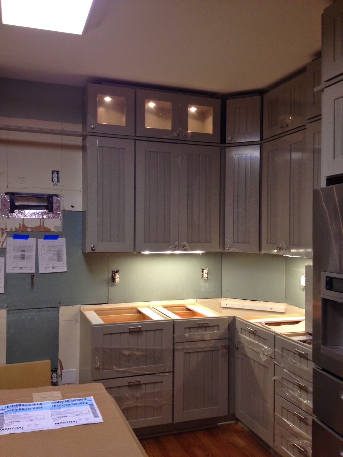 Weathered Pieces Kitchen Remodel With Martha Stewart Cabinets