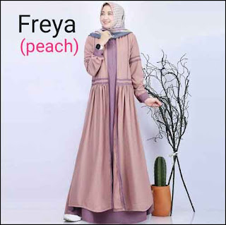 Gamis Polos Modern Cantik Freya Dress Bahan Wolycrepe