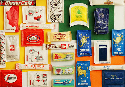Фото Сахарки или Пакетики с сахаром, коллекция сахарных пакетиков