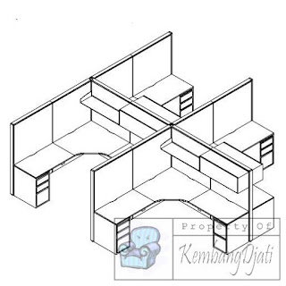 Jenis - Jenis Meja Sekat Kantor + Furniture Semarang ( Cubicle Workstation )
