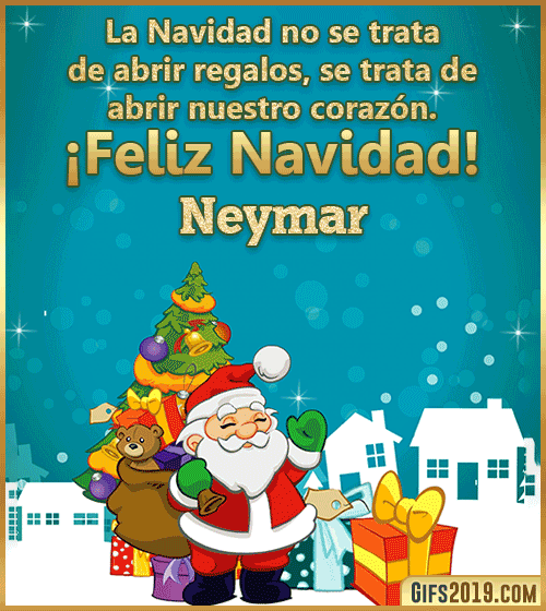 Gif de feliz navidad para neymar