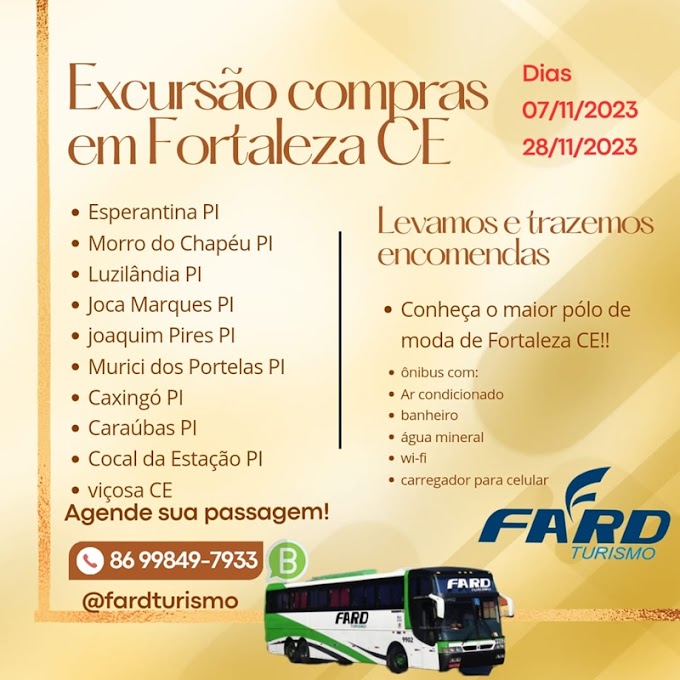 FARD Turismo realiza excursão de compras em Fortaleza-CE