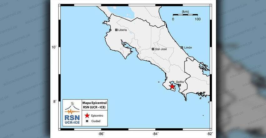 TEMBLOR EN COSTA RICA: Sismo de Magnitud 5.1 (Hoy Viernes 17 Junio 2022) Epicentro al Oeste de Puerto Jiménez - Golfito - RSN - www.rsn.ucr.ac.cr