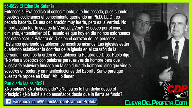 La Palabra de Dios en el corazón de las personas - Citas William Branham Mensajes