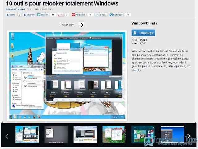 Le site du jour : 10 outils pour relooker Windows