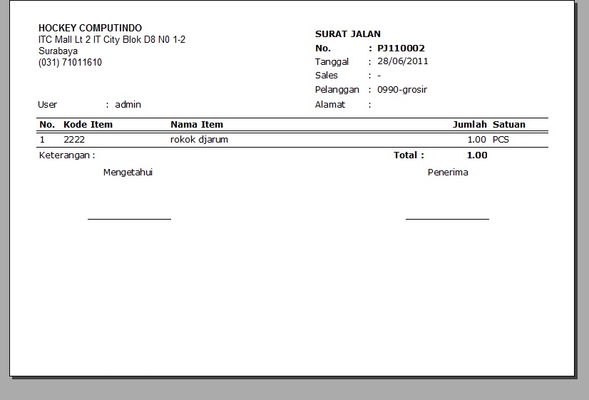 Contoh Invoice Jasa Pengiriman Barang - Contoh Urip