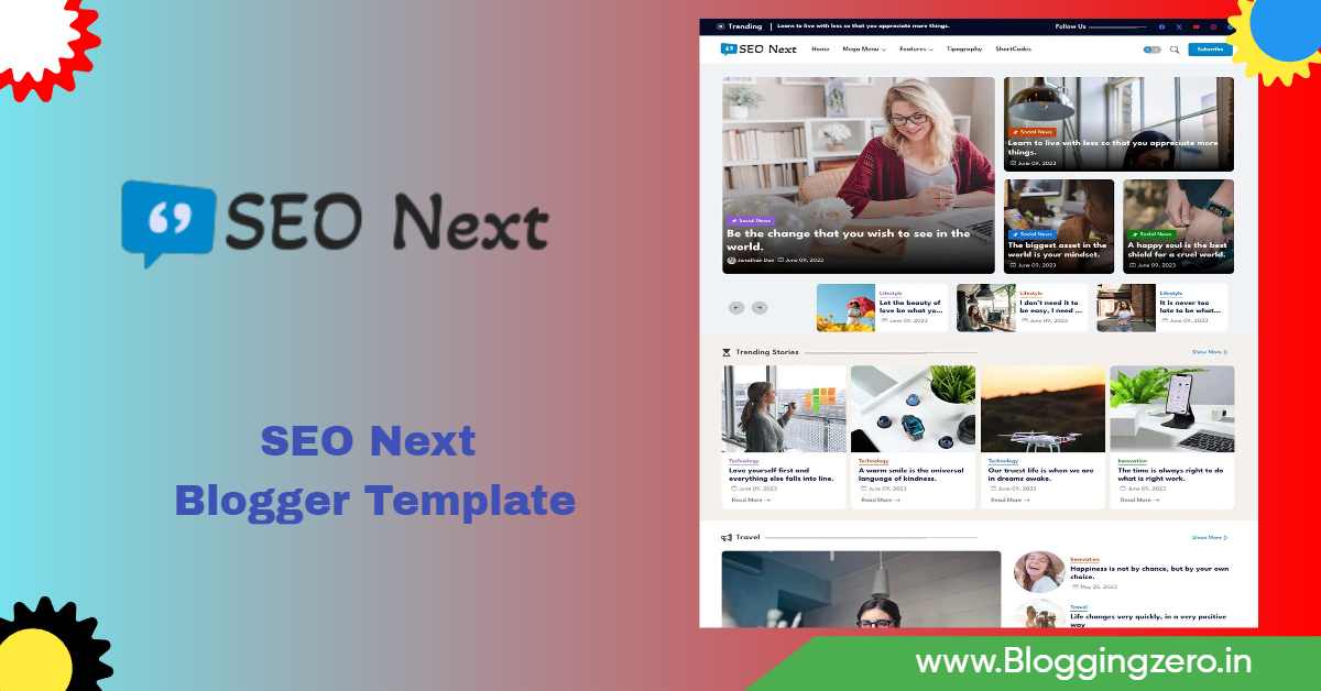 SEO Next Blogger Template Free Download