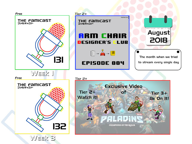 August 2018 Podcast Schedule