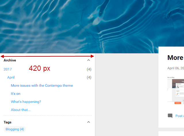 The sidebar is 420px wide