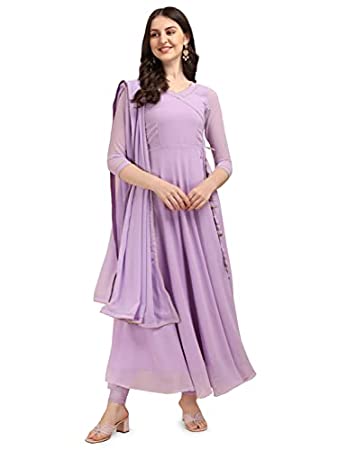 HESVI Women's Georgette Anarkali Kurta