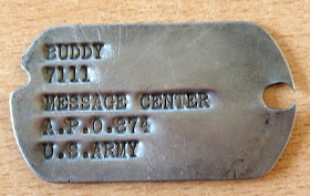 Found Dog Tag Buddy U.S. Amry 