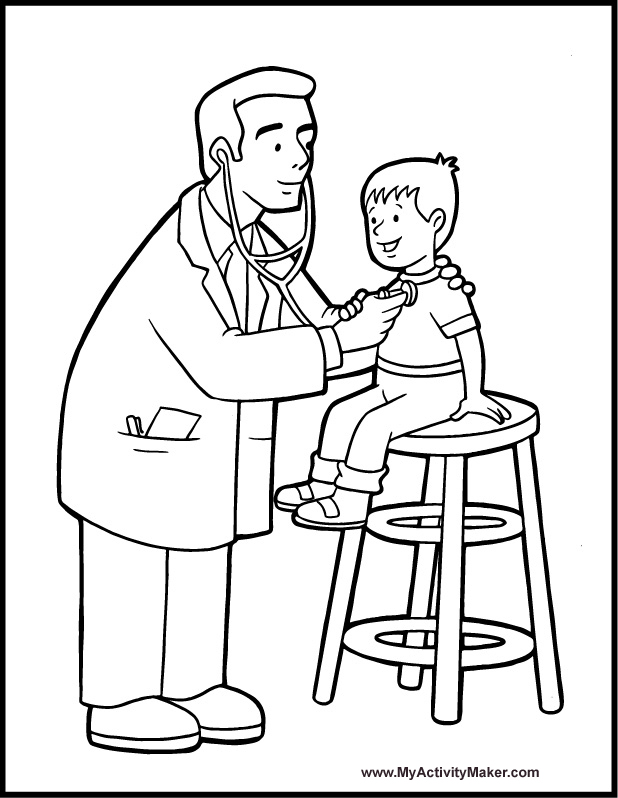 Free Coloring Pages Printable: Doctors Coloring Pages