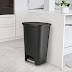 BEST UNDER 50 DOLLAR Plastic Kitchen Trash can  with Odor Protection of Lid | Hands-Free with Step On Foot Pedal