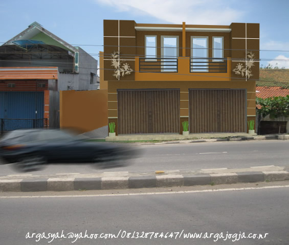 Desain Eksterior Fasad Ruko Minimalist 2 Lantai Blognya 