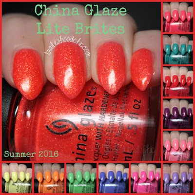 china glaze lite brites collection swatch