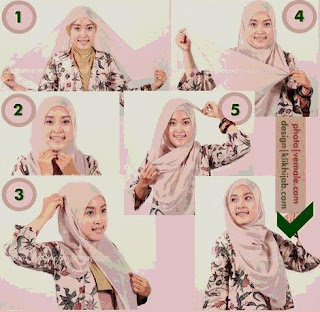 Tutorial Kreasi Hijab Segi Empat Terbaru 2016