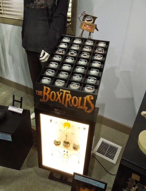 The Boxtrolls stop-motion faces components exhibit