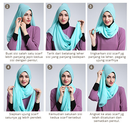  Cara Memakai Hijab Segi Empat Modern ala Dewi Sandra 