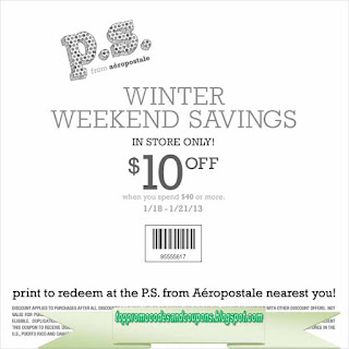 Free Printable Aeropostale Coupons