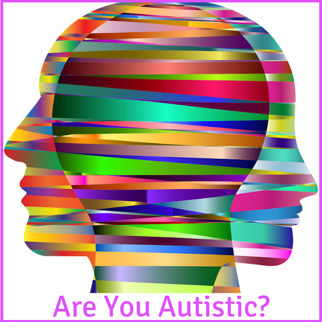 Picture of heads in rainbow colours with text question Are You Autistic? 