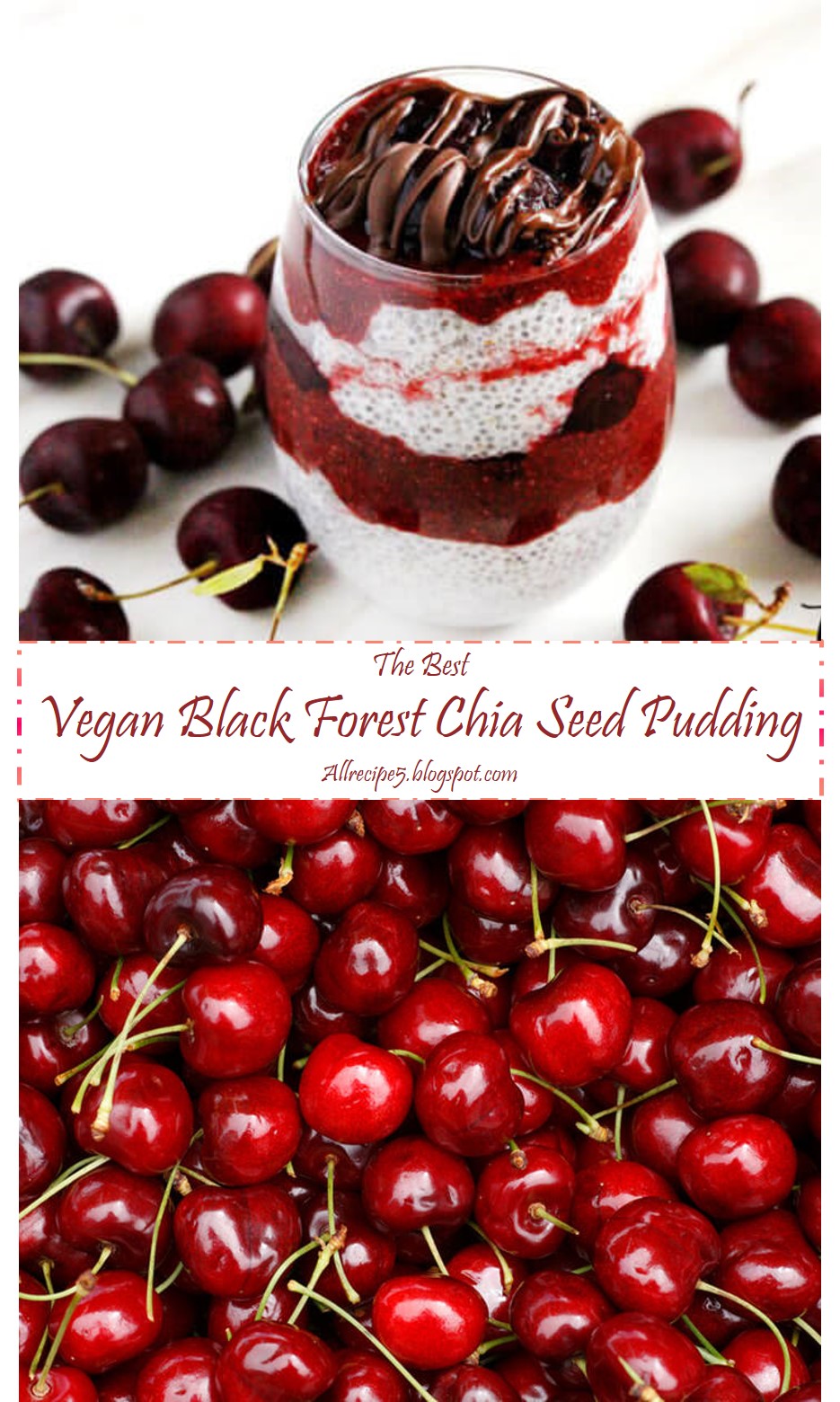 My BEST #Recipes >> Vegan Black Forest Chia Seed Pudding