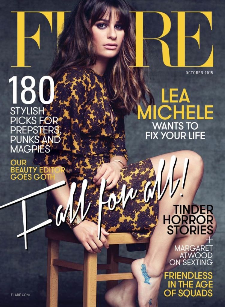 Lea Michele Flare Magazine October 2015 Photo Shoot